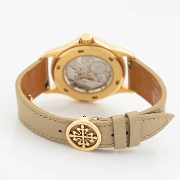 Patek Philippe, Calatrava, Travel Time, "Geneva Seal", wristwatch, 37 mm.