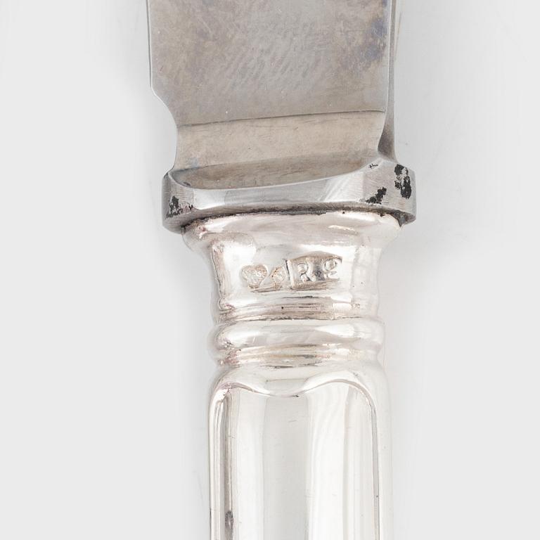 Bestickservis, 60 delar, silver, "Svensk rund", GAB, bl.a. Eskilstuna 1957.