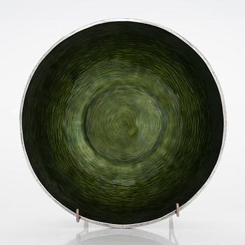 Eva Hidström, skål, sterling silver och emalj, Kultakeskus, Tavastehus 1976.