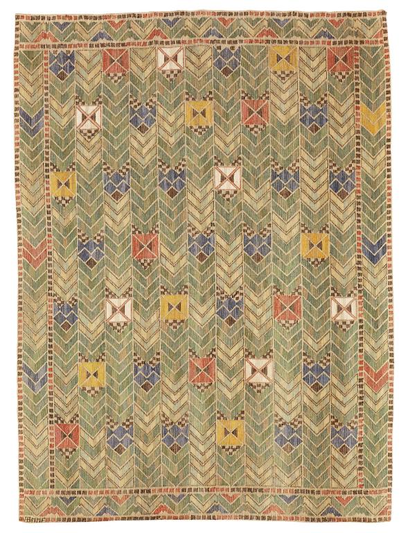 Märta Måås-Fjetterström, a drape, "Rågen", flat weave, ca 218,5-219,5 x 160,5-162 cm, signed AB MMF.