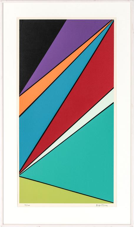 OLLE BAERTLING, färgserigrafi, signerad och numrerad 66/100.