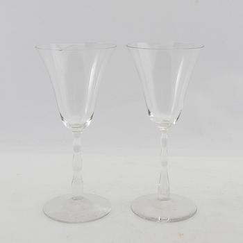 Simon Gate, wine glasses 15 pcs and decanters 2 pcs first half of the 20th century.