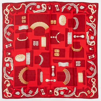 Cartier, a jacquard silk scarf.