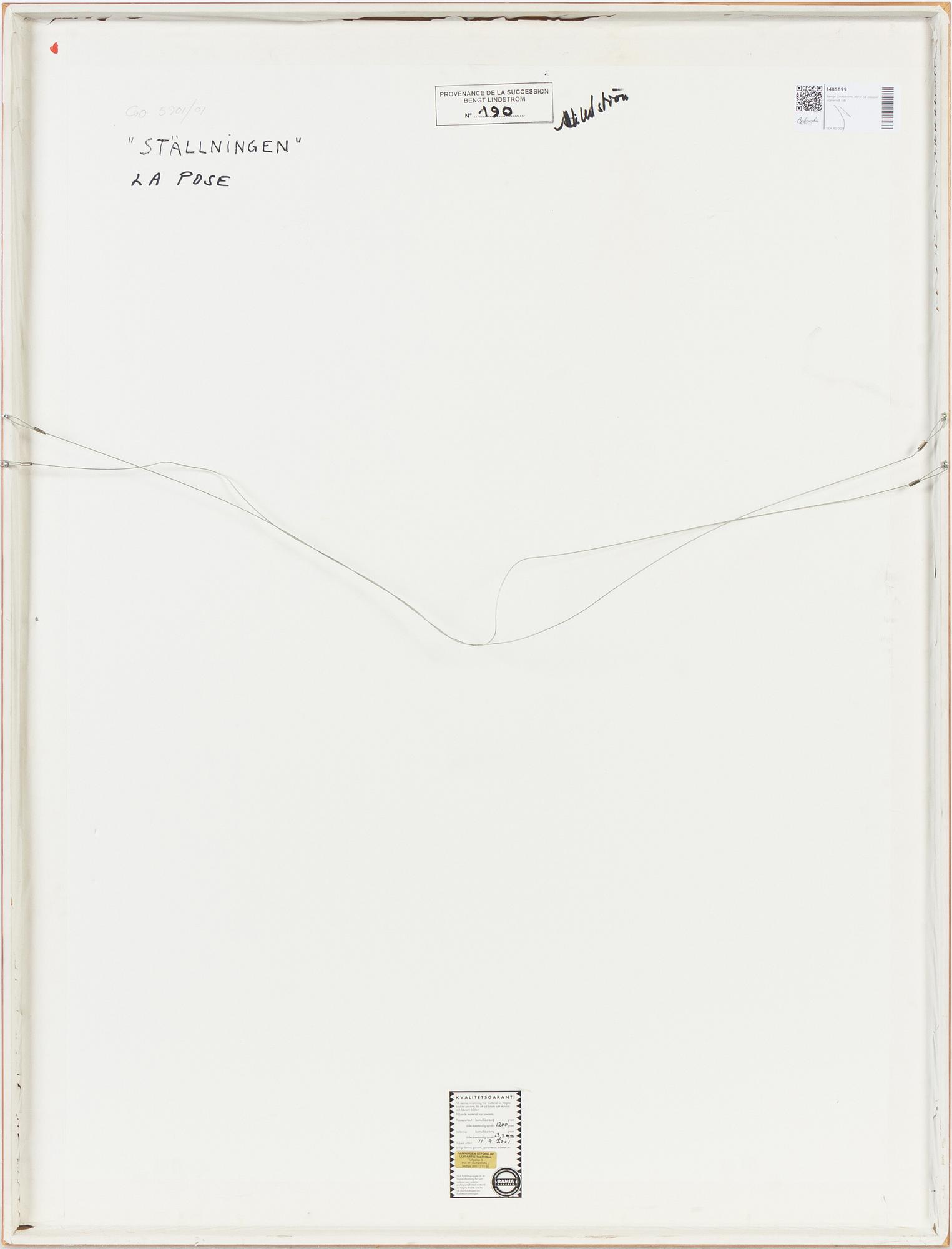 Bengt Lindström, acrylic on paper, signed.