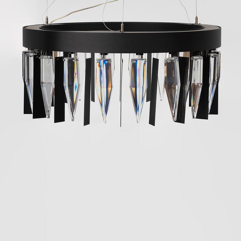 Lena Bergström, taklampa, "Prismo", Orrefors & Zero, 2007.