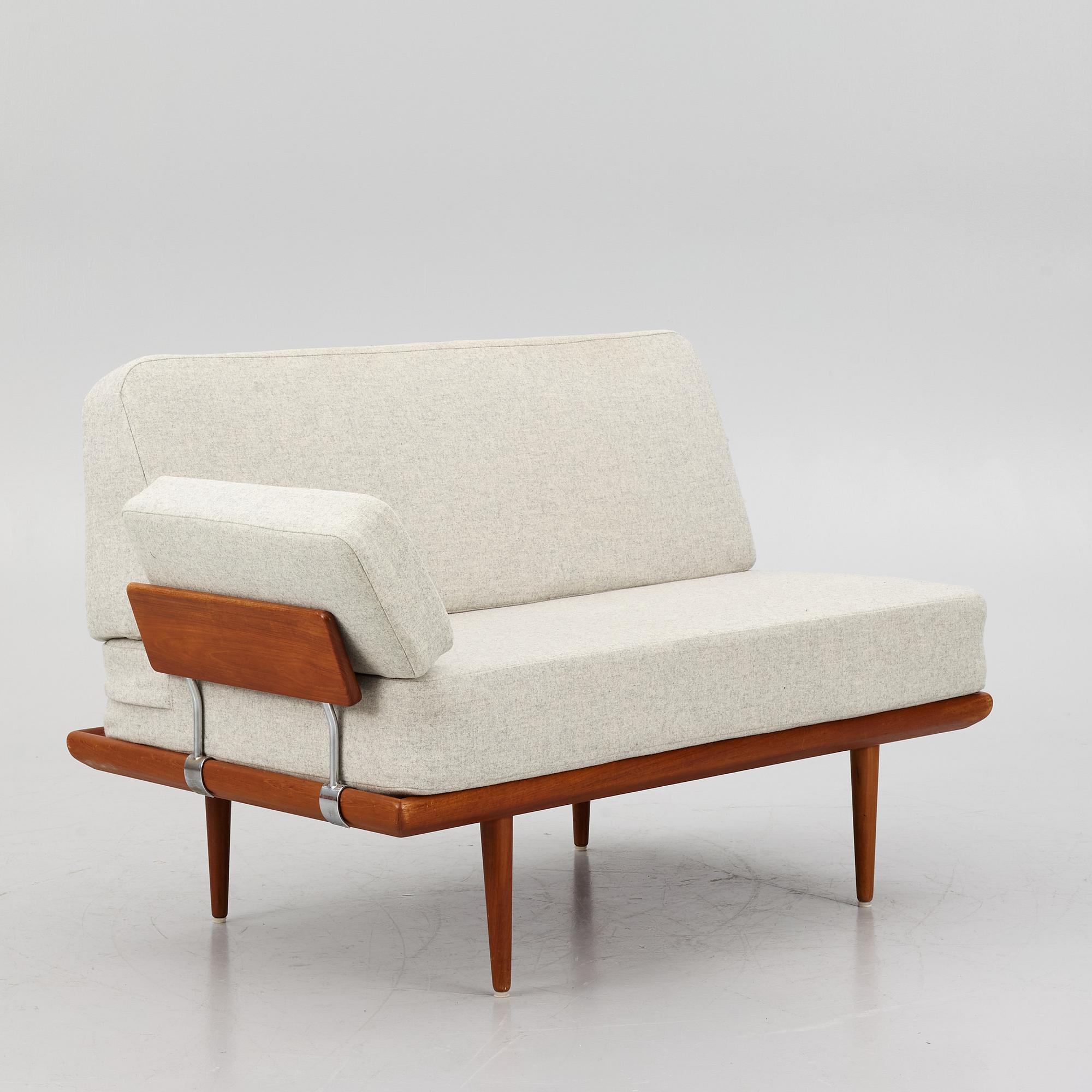 Peter Hvidt & Orla Mølgaard Nielsen, two 'Minerva' sofas and a coffee table, France & Son, Denmark, 1960's.