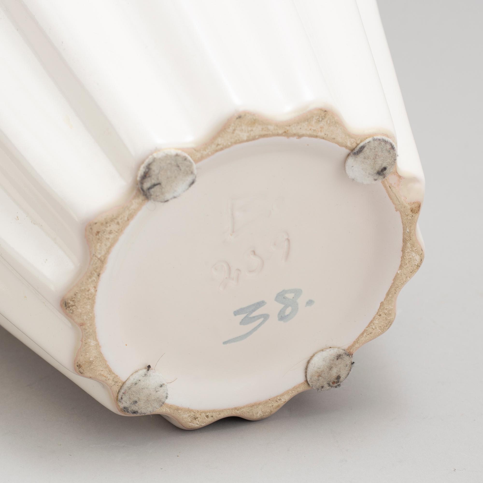 Ewald Dahlskog, a pair of faience vases from Bo Fajans.