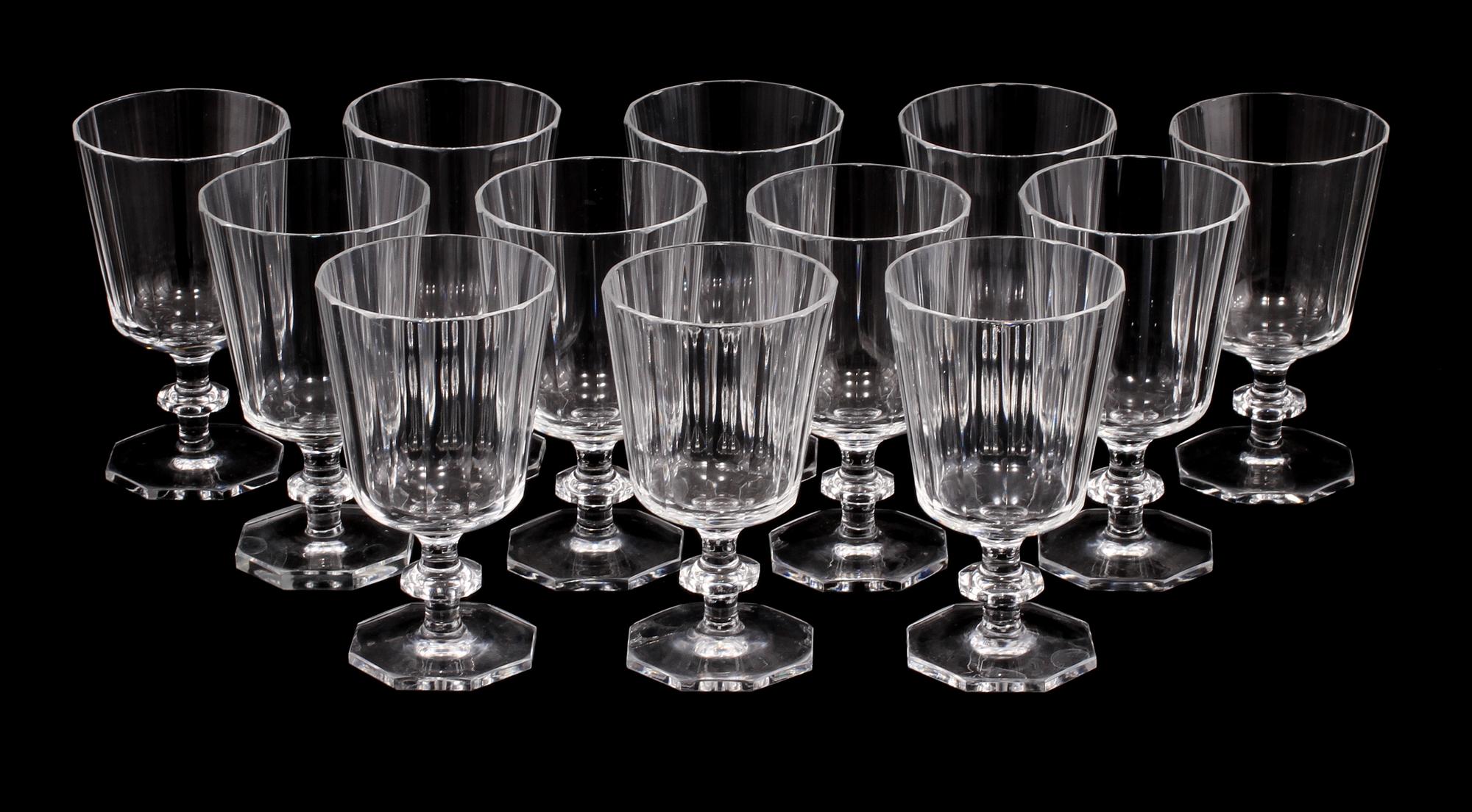 VINGLAS, 12 st, "Karlberg", Elis Bergh, Kosta Boda, 1900-talets andra hälft.