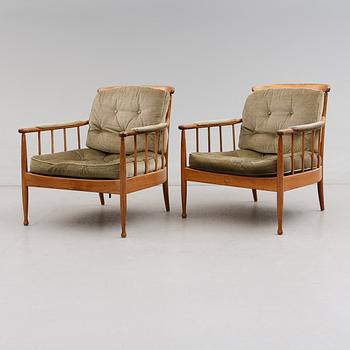 FÅTÖLJER, 1 par, "Skrindan", Kerstin Hörlin-Holmqvist, OPE, 1900-talets andra hälft.
