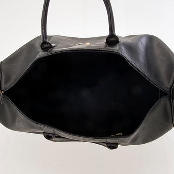 CHRISTIAN DIOR Black Monogram Coated Canvas Duffel Bag.