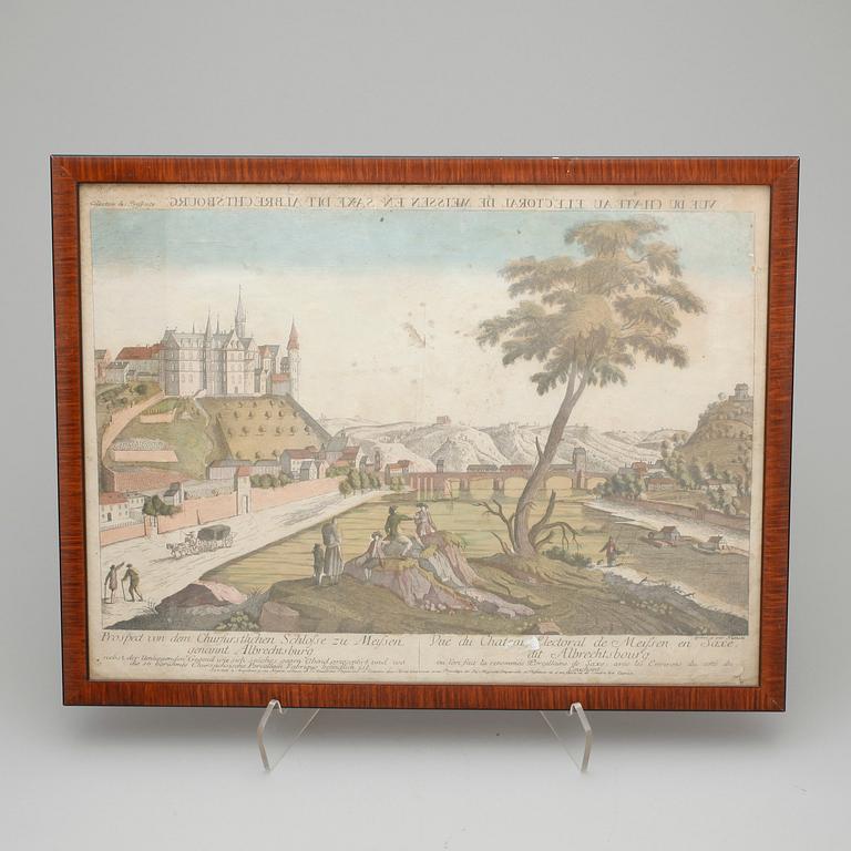 OKÄND KONSTNÄR 1700-TAL, 5 st, kopparstick, kolorerade, ej signerade.