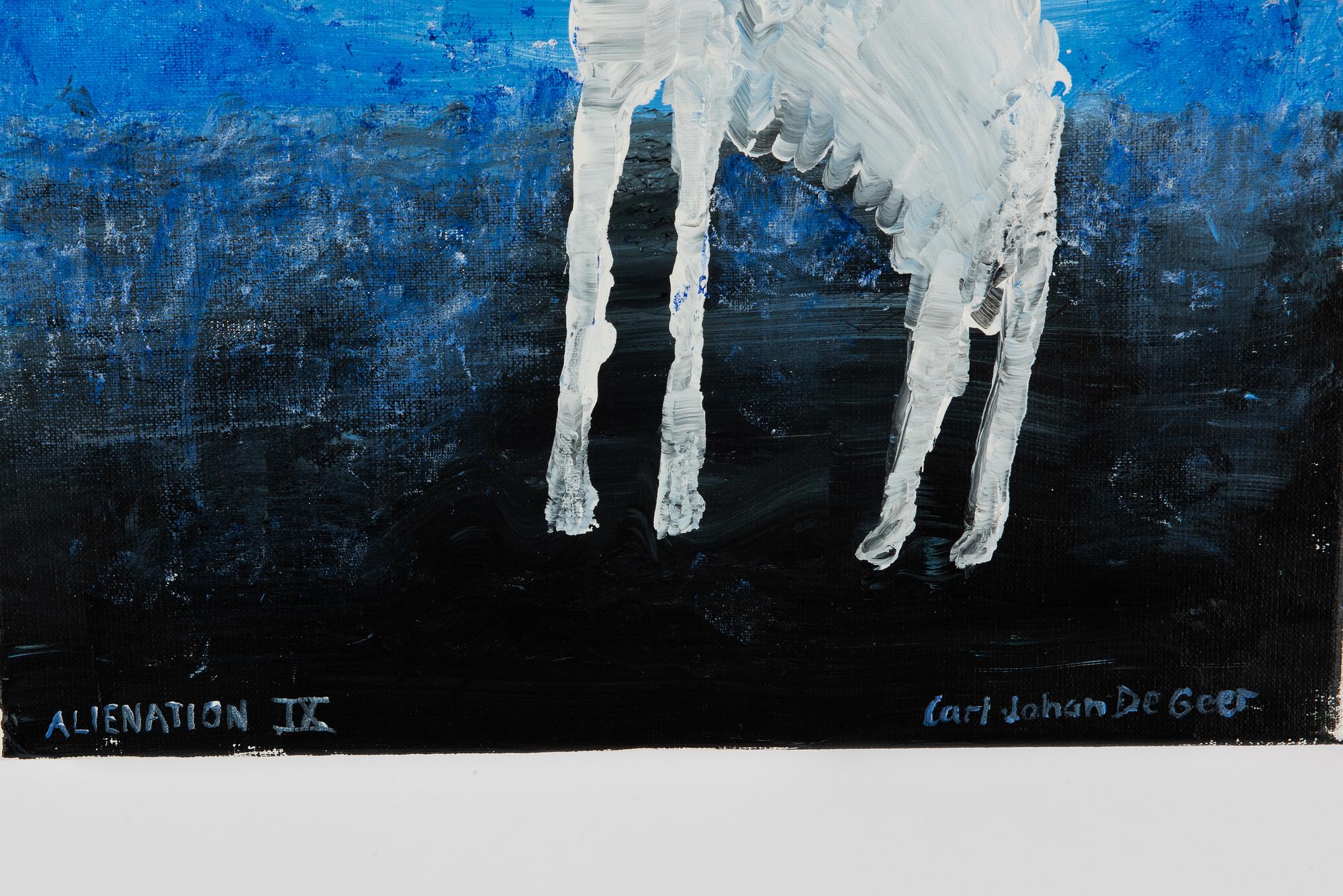 Carl Johan De Geer, acrylic on canvas, signed.