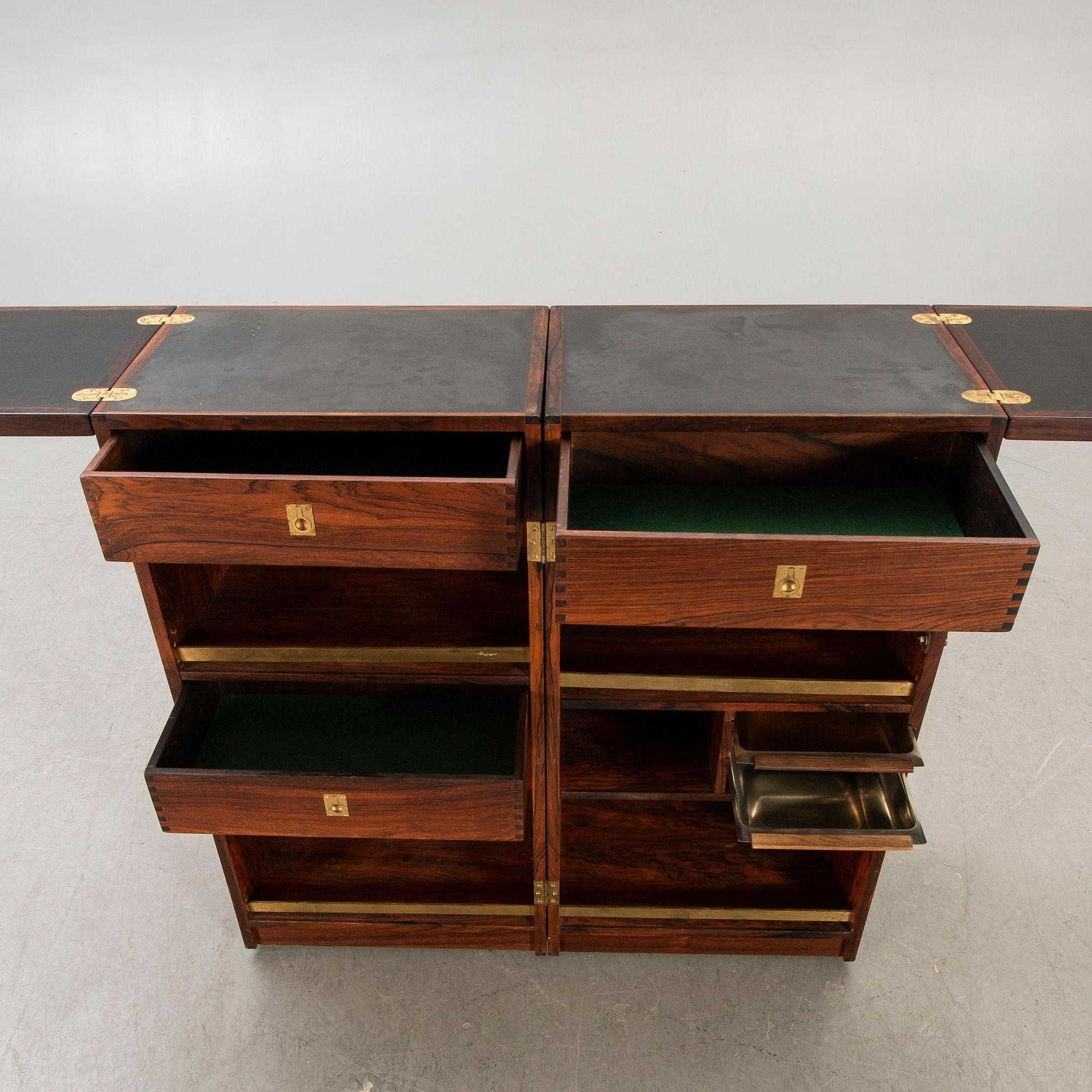 A jacaranda Captains bar from Dyrlund Denmark 1960s.