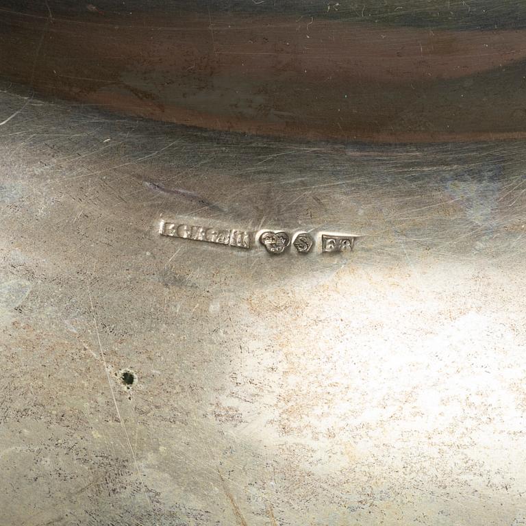 Three silver dishes, Sweden, 1910-32.