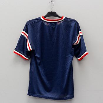 GUCCI, a polyester t-shirt and hoodie.