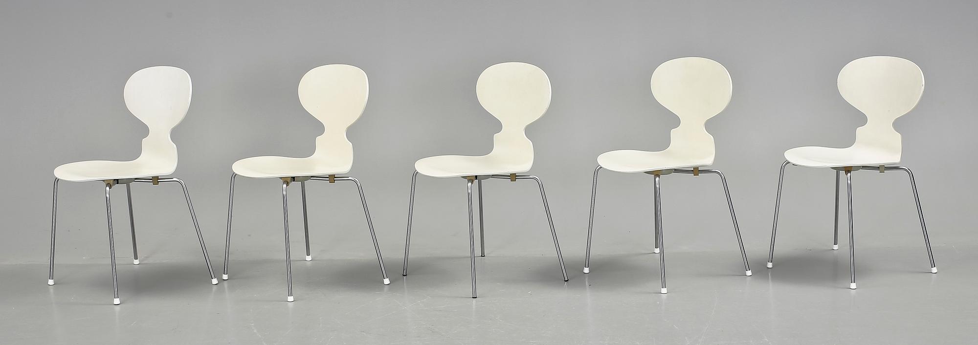 STOLAR, 5 st, "Myran", Arne Jacobsen, Fritz Hansen, 1969.