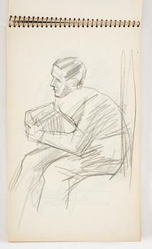 Lotte Laserstein, 3 skissböcker med blyertsteckningar.