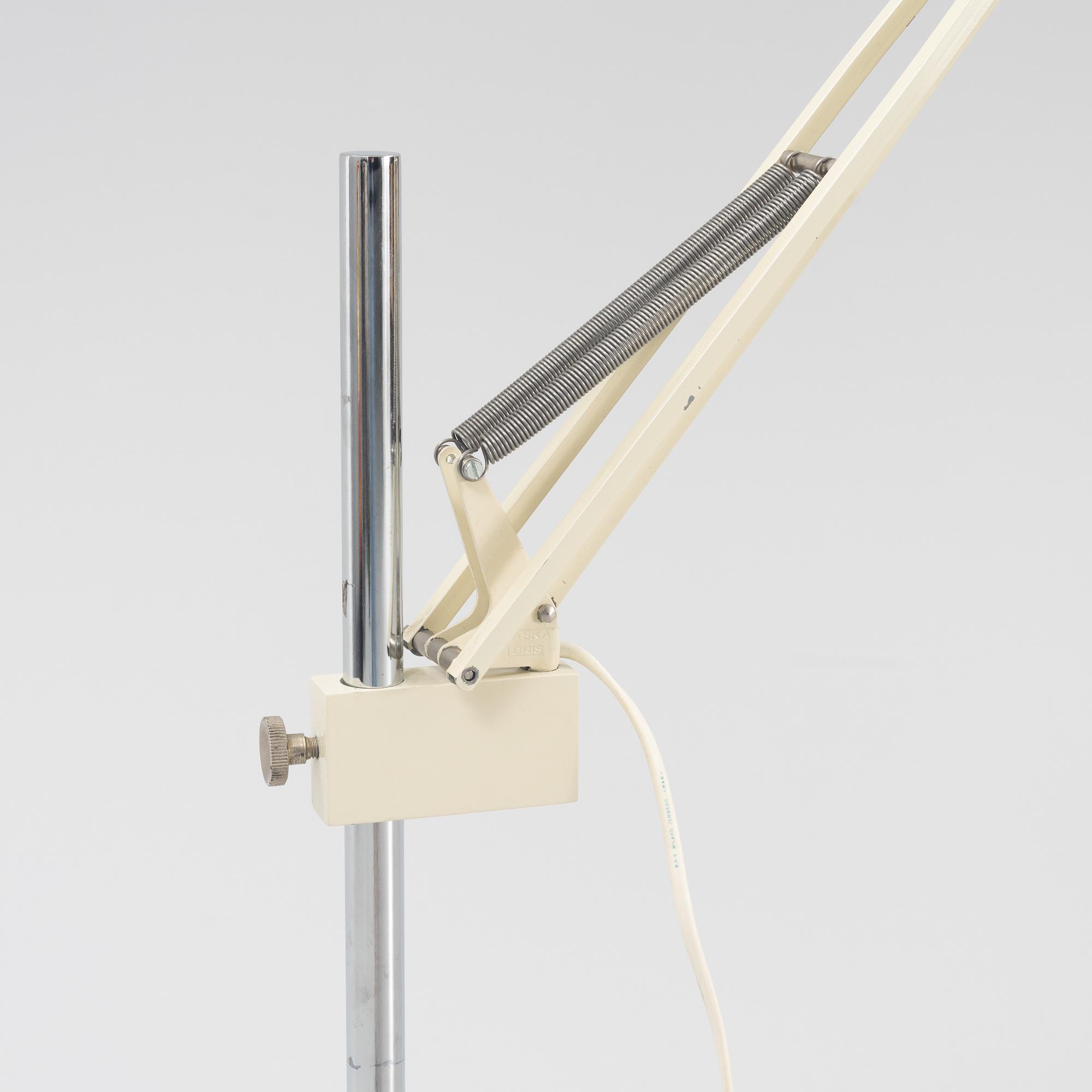 Jac Jacobsen, golvlampa, Naska Loris, Luxo, formgiven 1933.