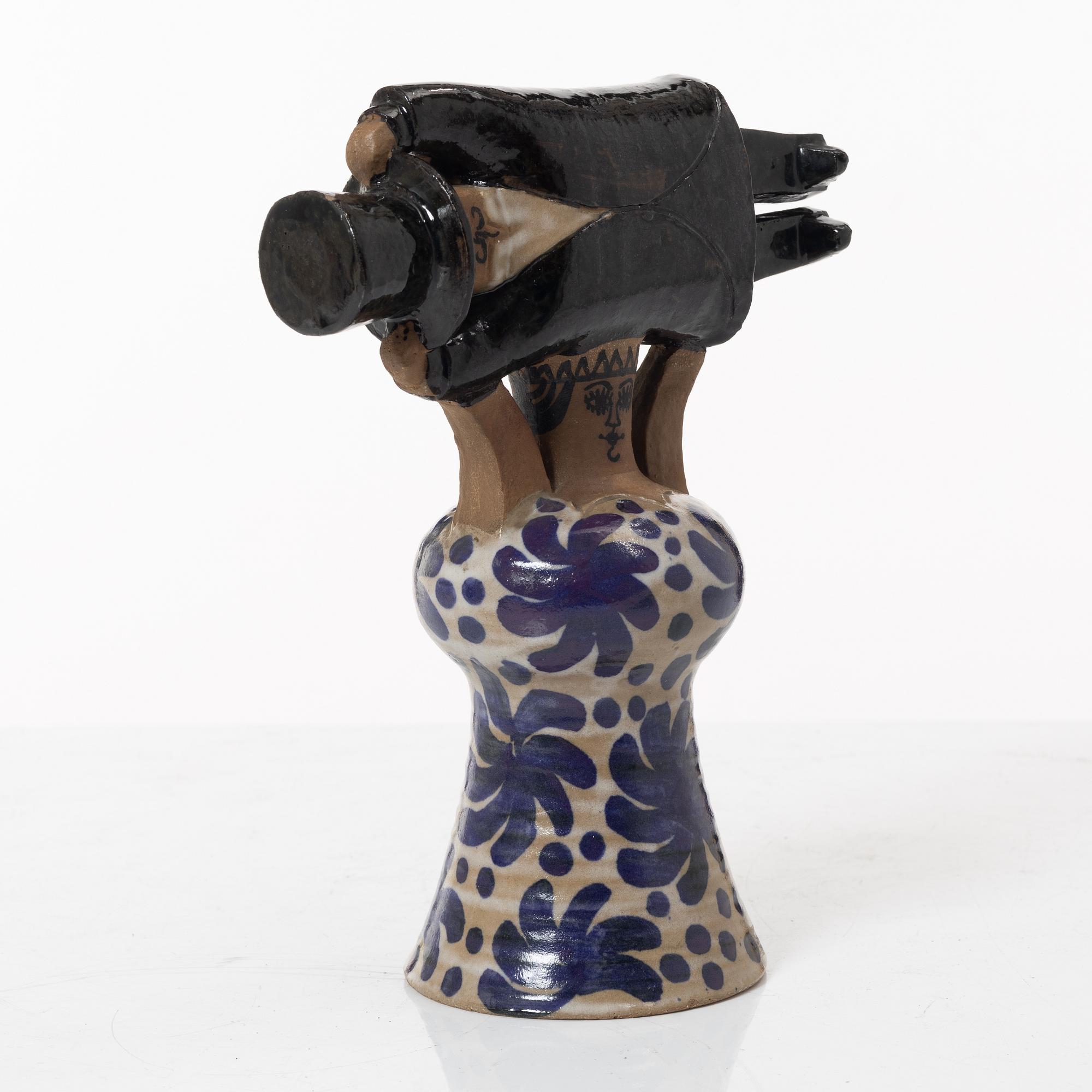 Lisa Larson, a 'Samhällsdebatten' stoneware figurine, Gustavsberg.