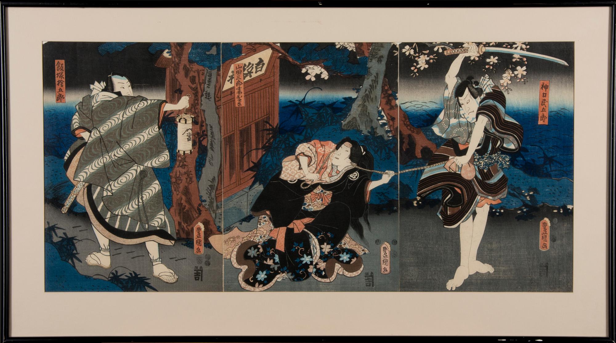 OIDENTIFIERAD KONSTNÄR, träsnitt, Japan, sekelskiftet 1800/1900.