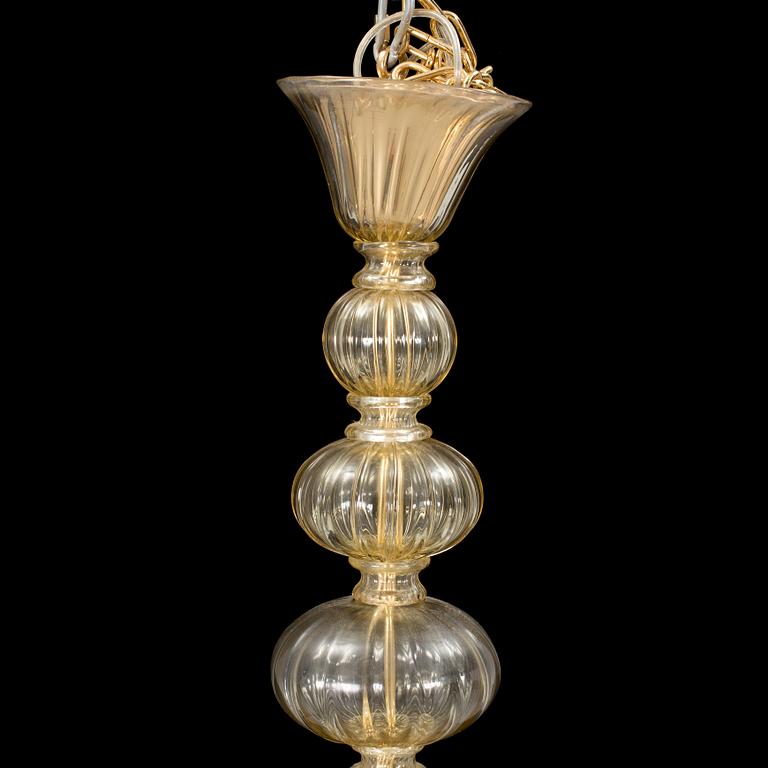 NAPOLEONE MARTINUZZI, a "Doge" ceiling light by Venini Italy, designed 1925-1930.