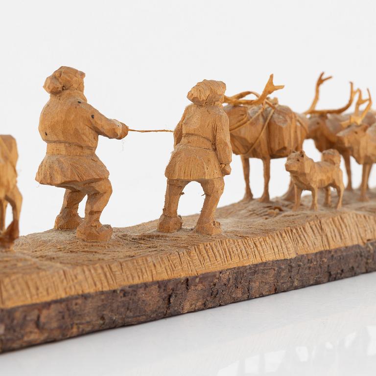 Kjell Bergqvist, skulptur, Malmberget, signerad KB och daterad -71.