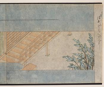 A set of four Japanese paintings by anonymous artist, Japan, 19th Century.