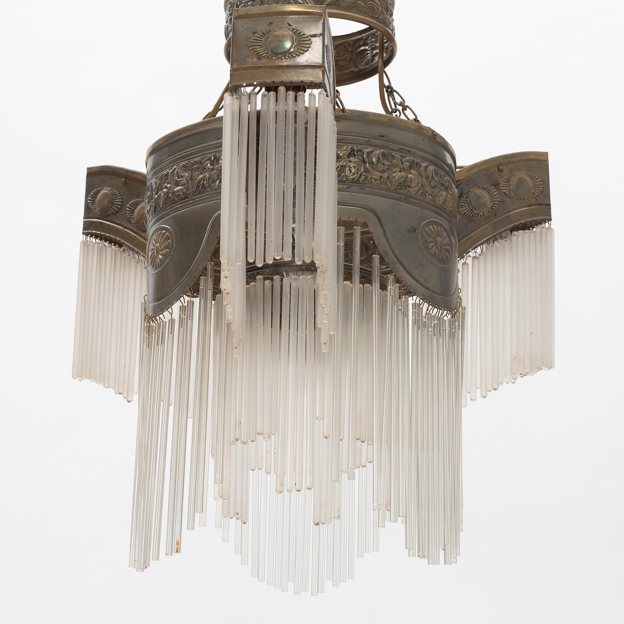 Ceiling lamp, Art Nouveau, early 20th century.
