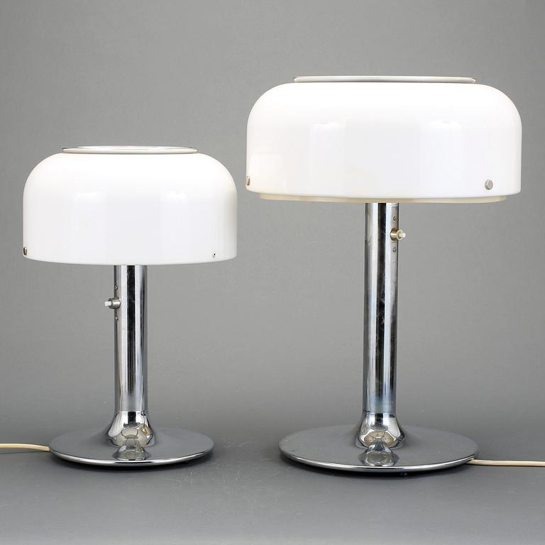 BORDSLAMPOR, 2 st, "Knubbling", Anders Pehrson, Ateljé Lyktan, Åhus, 1970-80-tal.