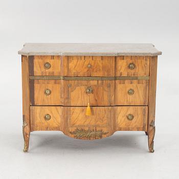 A Gustavian parquetry commode by M. Engström (master in Stockholm 1758-97).