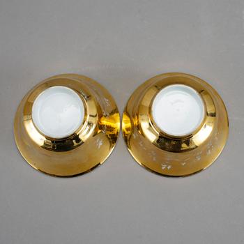 TESKÅLAR, ett par, Kina, omkr år 1900.