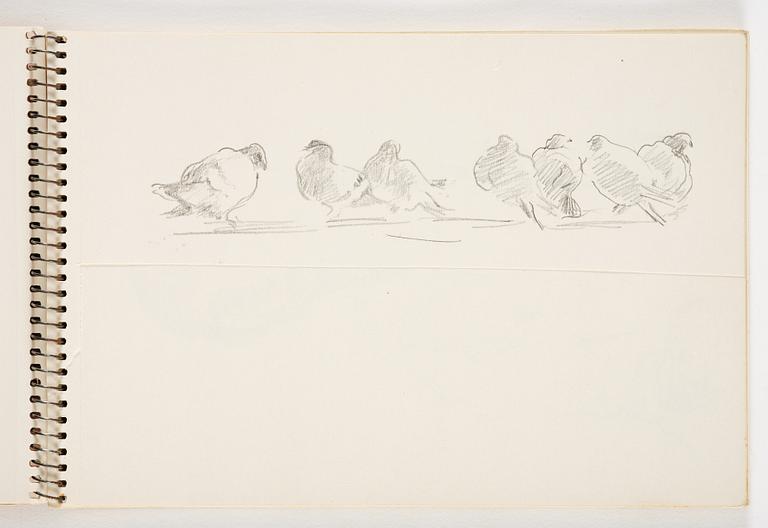 Lotte Laserstein, 3 skissböcker med blyertsteckningar.