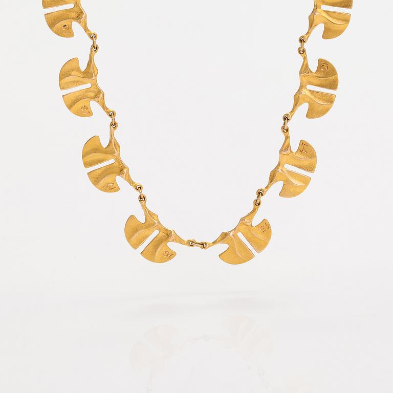 Björn Weckström, Halsband "Niva", 14K guld. Lapponia 1978.