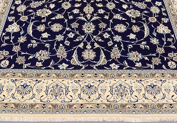 A carpet, Nain part silk, 350 x 250 cm.