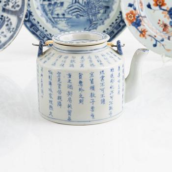 Parti porslin, 9 delar, Kina, 1600-1900-tal.
