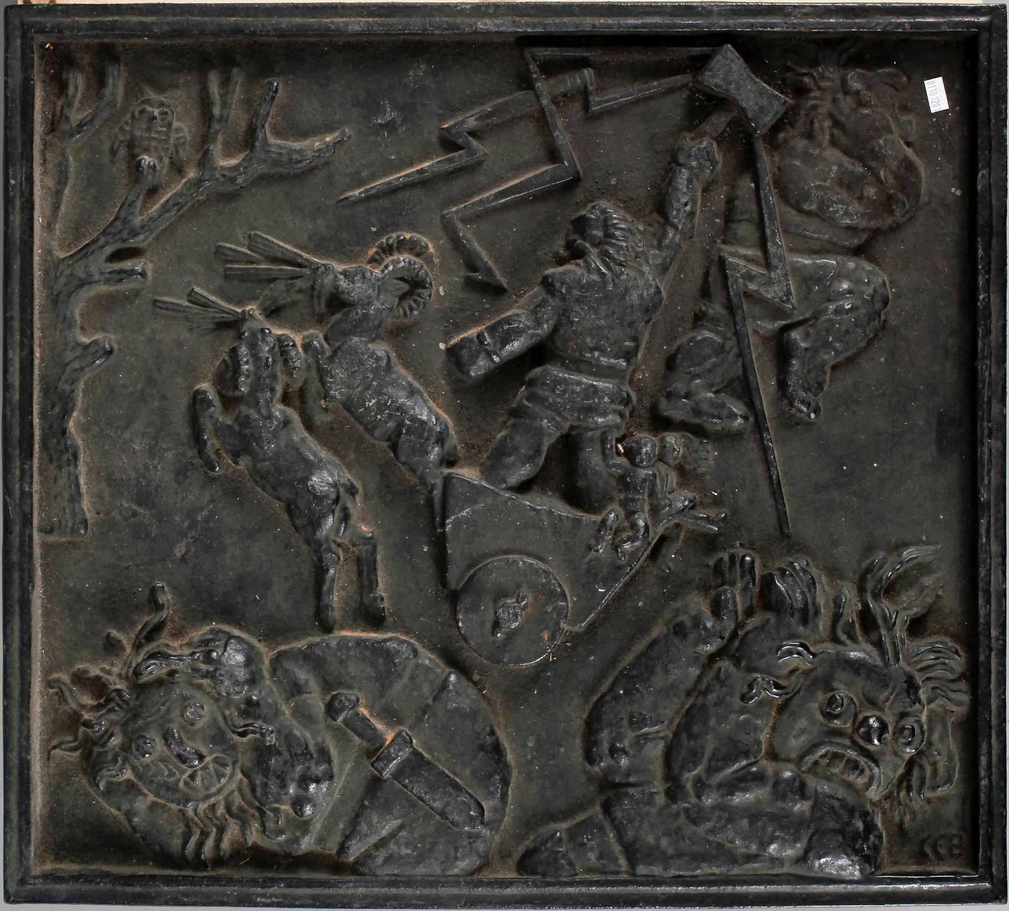 VÄGGRELIEF, gjutjärn, 1900-talets början.