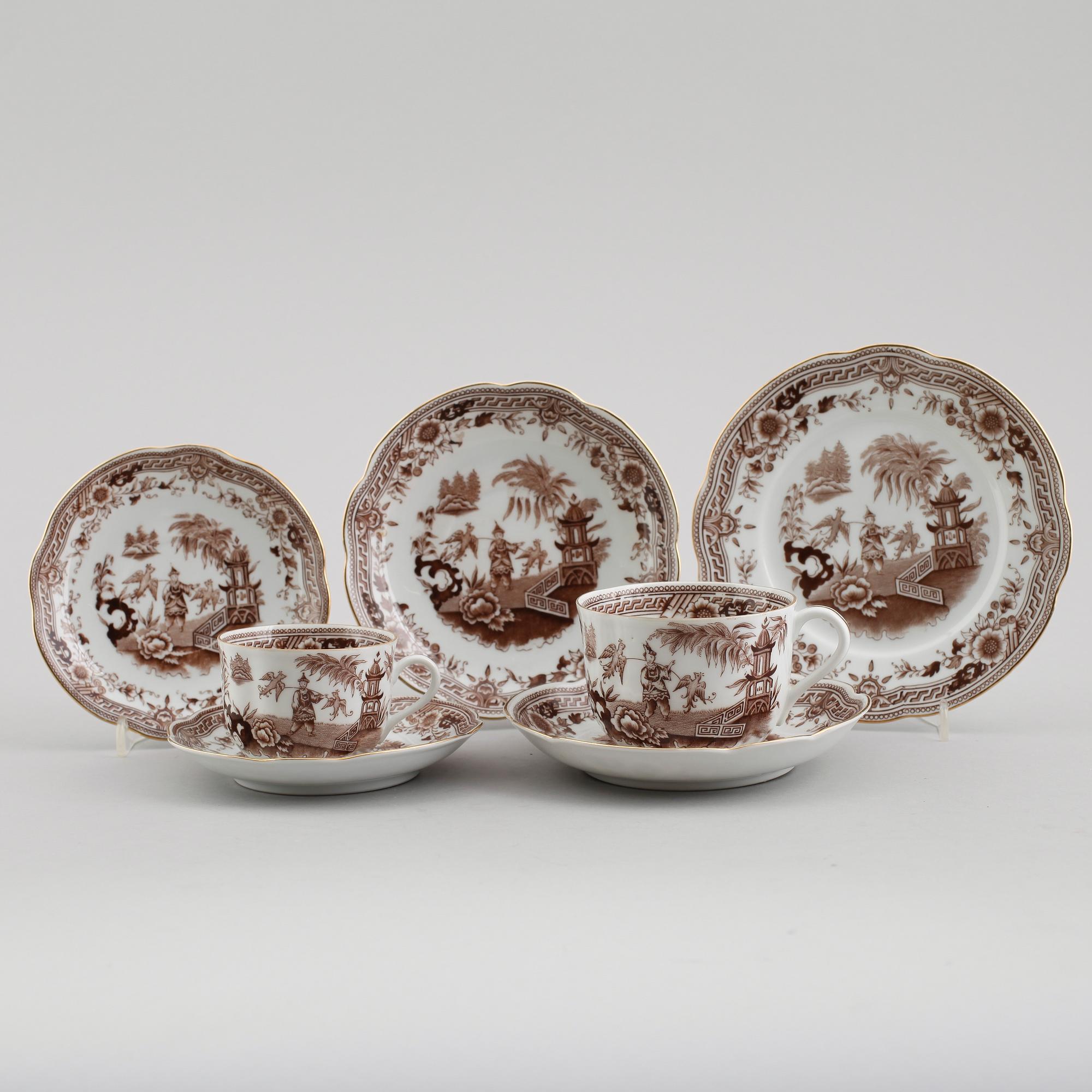 TE- OCH KAFFESERVIS, 63 delar, porslin, Arabia, Finland, 1930/40-tal.