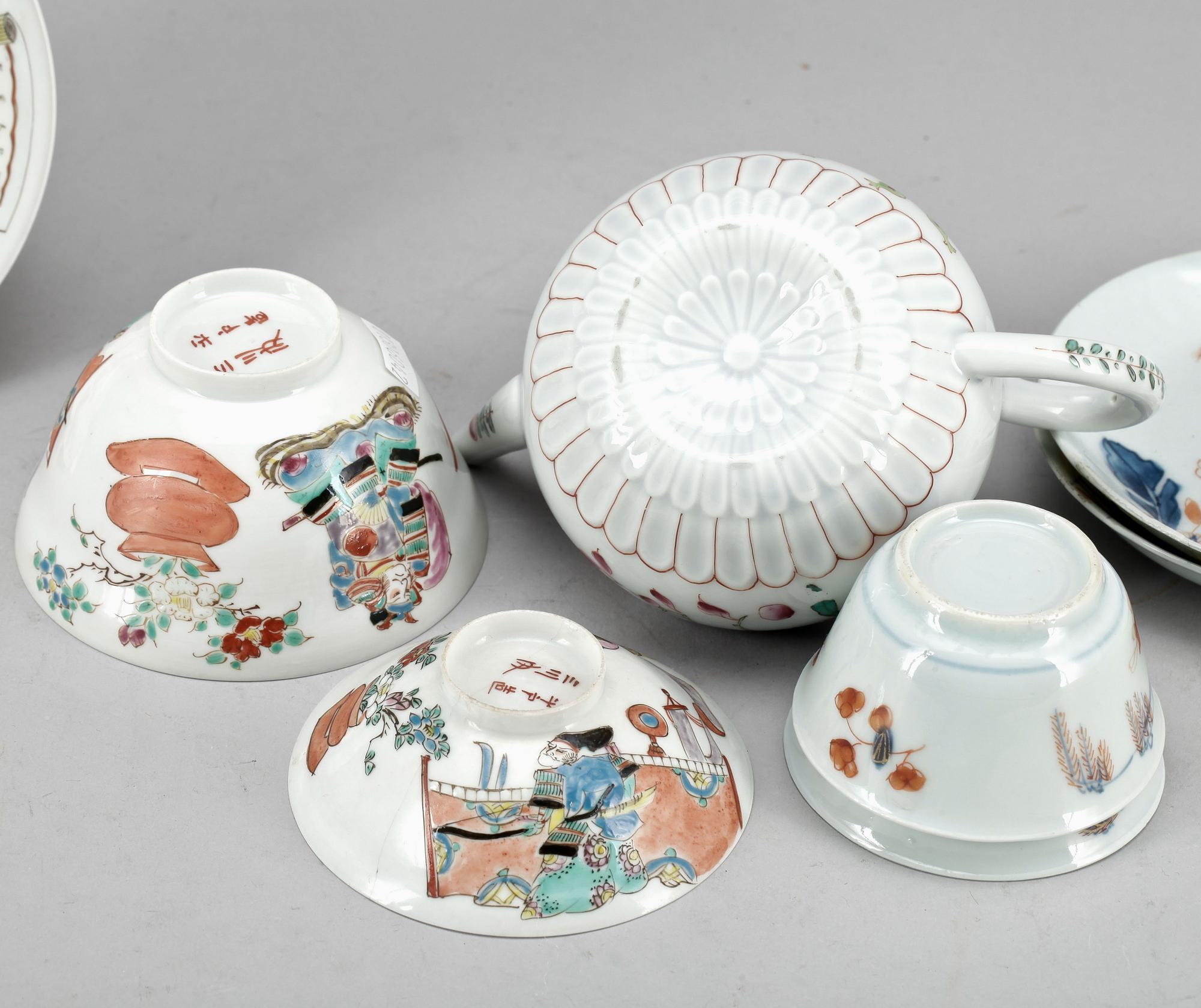 PARTI PORSLIN, 3 delar, Kina, Qingdynastin.
