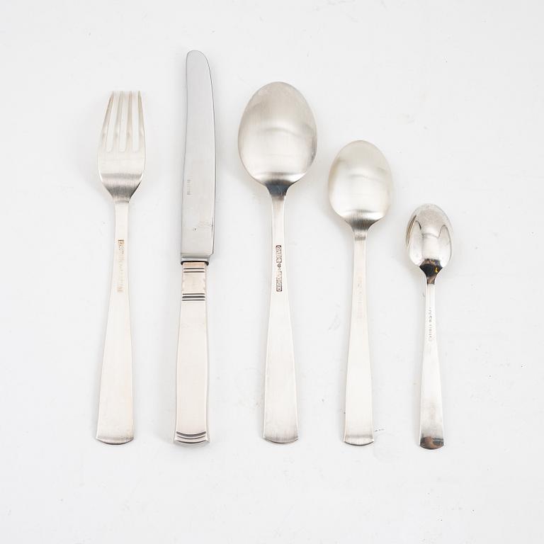 Jacob Ängman, a 30 piece silver cutlery set, GAB, Stockholm, Sweden, 1939-83.