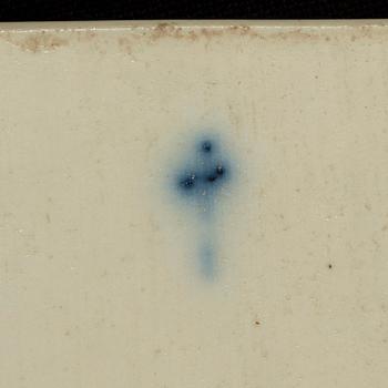 PLAKETT, porslin. Tyskland, 1800-talets första del. Märke. Vy över "München".