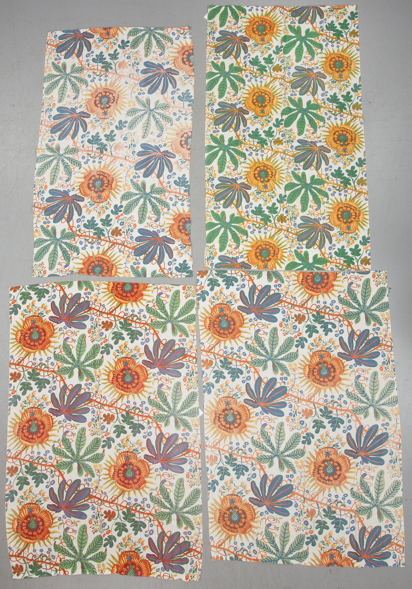 GARDINER, 5 våder, "Aralia", Josef Frank, firma Svenskt Tenn, 1900-talets andra hälft.