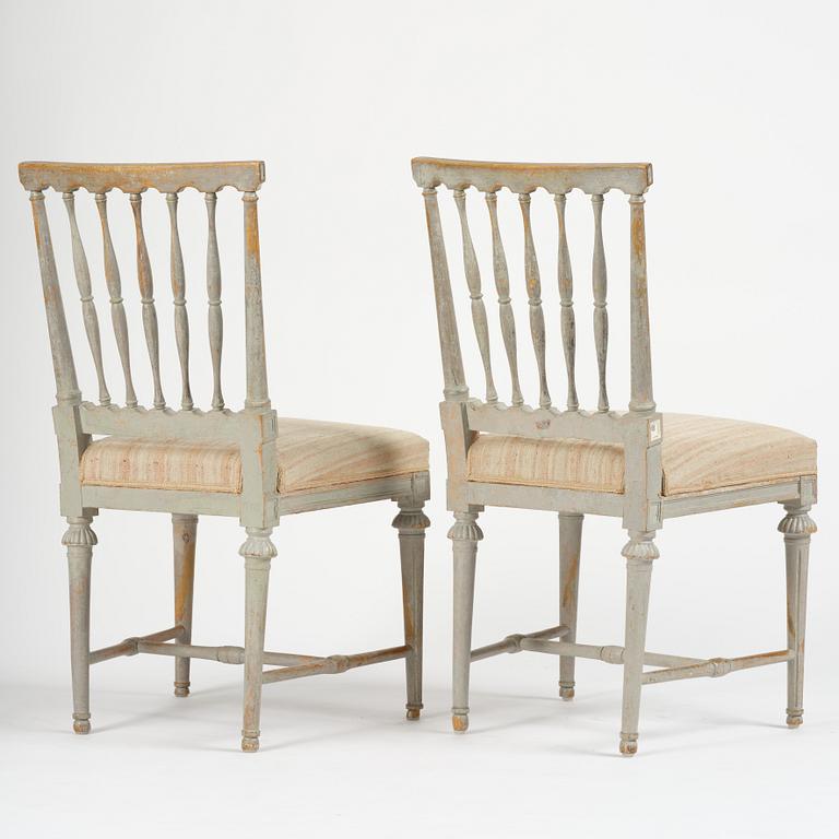 A pair of Gustavian chairs by C. J. Wadström (master in Stockholm 1788-1816).