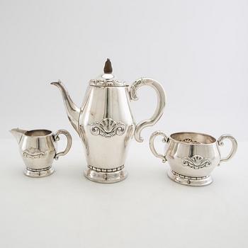 Kaffeservis 3 dlr Jugend 1900-talets första hälft nysilver.