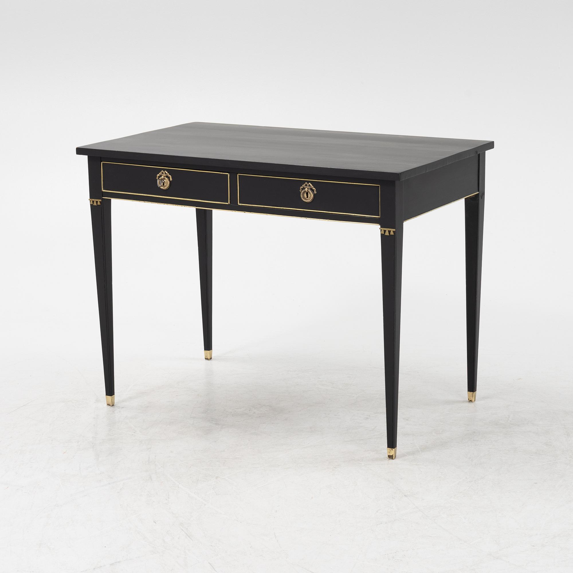 A Gustavian style desk, around 1900.