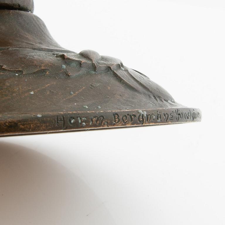 Emy Wahlström candelabrum Jugend Herman Bergman Art Foundry Stockholm early 20th century.