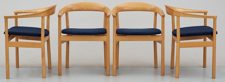 A set of four Carl-Axel Acking armchairs, "Tokyo" , probably by Nordiska Kompaniet ca 1960.