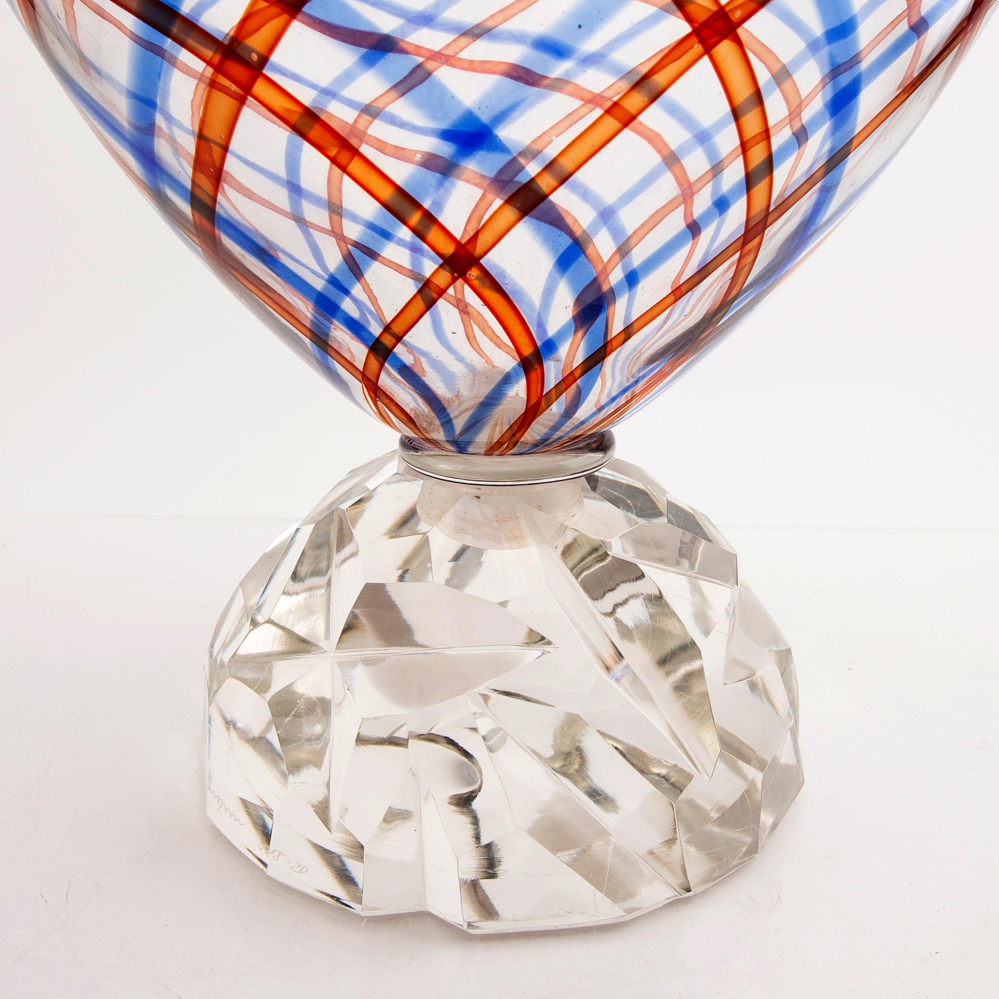 Alessandro Mendini, vas, glas, signerad och numrerad 12-50, Venini.