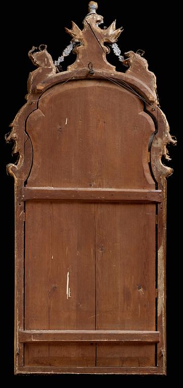 SPEGEL, motiv av Karl XII, av Burchardt Precht, 1700-talets början (verksam i Stockholm 1674-1738).
