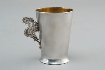 TSARKKA, 84 hopeaa. Leimattu Chlebnikov Moskova vuosisadanvaihde 18/1900. Korkeus 6 cm, paino 53,5 g.