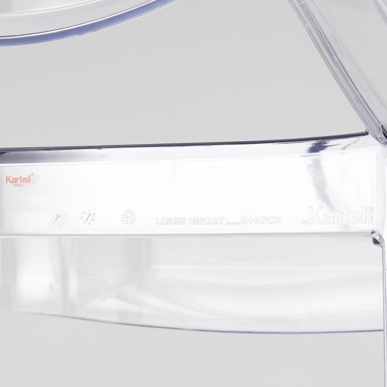 Philippe Starck, karmstolar, 4 st , "Louis Ghost", Kartell.